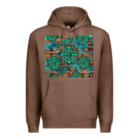 Chestnut gemstone turquoises aztec leopard cowhide Premium Hoodie - Artiststas