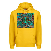 Lemon gemstone turquoises aztec leopard cowhide Premium Hoodie - Artiststas