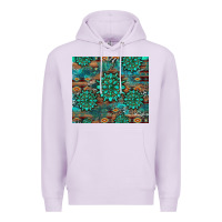 Lilac gemstone turquoises aztec leopard cowhide Premium Hoodie - Artiststas