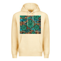 Pina Colada gemstone turquoises aztec leopard cowhide Premium Hoodie - Artiststas