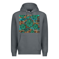 Rock gemstone turquoises aztec leopard cowhide Premium Hoodie - Artiststas