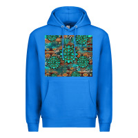 True Royal gemstone turquoises aztec leopard cowhide Premium Hoodie - Artiststas
