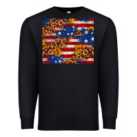 Black 4th of July USA flag leopard sunflower 20oz tumble Premium Sweatshirt - Neo Western