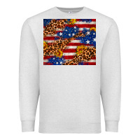 Oatmeal Heather 4th of July USA flag leopard sunflower 20oz tumble Premium Sweatshirt - Neo Western