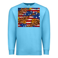 Ocean Blue 4th of July USA flag leopard sunflower 20oz tumble Premium Sweatshirt - Neo Western