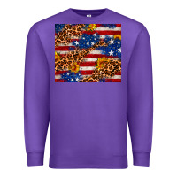 Purple 4th of July USA flag leopard sunflower 20oz tumble Premium Sweatshirt - Neo Western