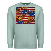 Seafoam 4th of July USA flag leopard sunflower 20oz tumble Premium Sweatshirt - Neo Western