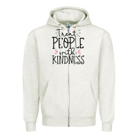 Oatmeal Heather people Zipper Hoodie - Unal Design