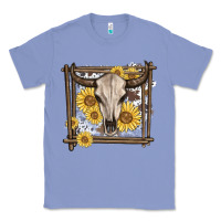 Colony Blue western bull skull Classic Tee - MaliasSmallBusiness