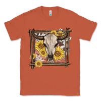 Copper western bull skull Classic Tee - MaliasSmallBusiness
