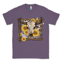 Lavender western bull skull Classic Tee - MaliasSmallBusiness