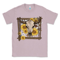 Lilac western bull skull Classic Tee - MaliasSmallBusiness