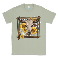 Matcha western bull skull Classic Tee - MaliasSmallBusiness