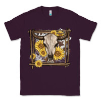 Plum western bull skull Classic Tee - MaliasSmallBusiness