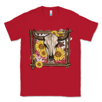 Red western bull skull Classic Tee - MaliasSmallBusiness