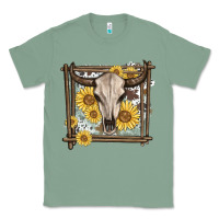 Sage western bull skull Classic Tee - MaliasSmallBusiness