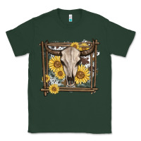 Sports Green western bull skull Classic Tee - MaliasSmallBusiness