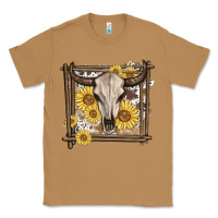 Toasted Coconut western bull skull Classic Tee - MaliasSmallBusiness