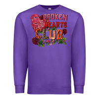 Purple broken heart club Premium Sweatshirt - FaDigitalArtStudio