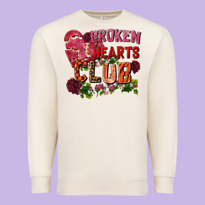 Broken Heart Club Premium Sweatshirt Designed By Fadigitalartstudio
