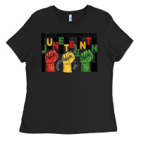 Black black independence day juneteenth Ladies Tee - BarkalooDesign