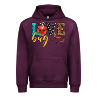 Mauve Wine love bug lady bug Urban Hoodie - LillyAllenDesigns