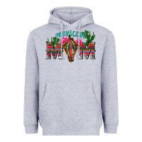 Heather Grey mexican mom with cactus Heavyweight Hoodie - texasbilliewilder