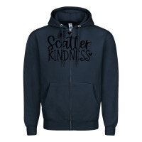 Navy kindness Zipper Hoodie - Unal Design