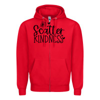 Red kindness Zipper Hoodie - Unal Design