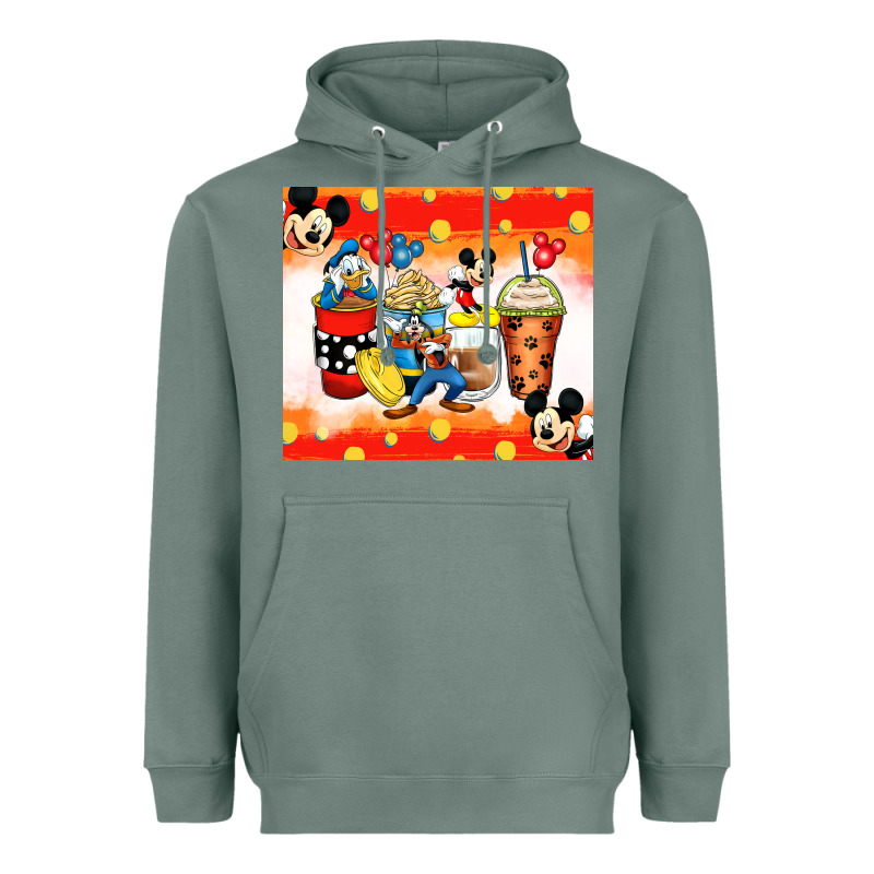 Cartoon Characters Coffee Cups Heavyweight Hoodie by Zillion Design Studio | Teevron