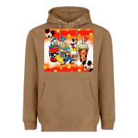 Toasted Coconut cartoon characters coffee cups Heavyweight Hoodie - Zillion Design Studio