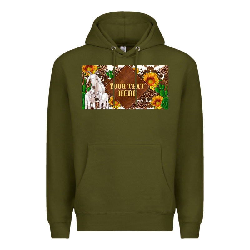 (preview)baby Goats And Sunflower And Cactus With Cowhide License Plat Premium Hoodie by Artiststas | Teevron