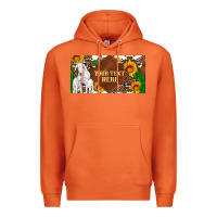 Carrot (preview)baby goats and sunflower and cactus with cowhide license plat Premium Hoodie - Artiststas