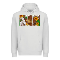 Dove Grey (preview)baby goats and sunflower and cactus with cowhide license plat Premium Hoodie - Artiststas