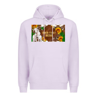 Lilac (preview)baby goats and sunflower and cactus with cowhide license plat Premium Hoodie - Artiststas