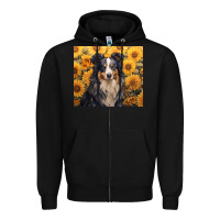 Black australian shepherd Zipper Hoodie - Unal Design