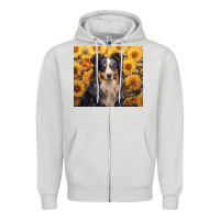 Dove Grey australian shepherd Zipper Hoodie - Unal Design