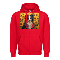 Red australian shepherd Zipper Hoodie - Unal Design