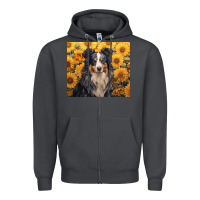 Smoke australian shepherd Zipper Hoodie - Unal Design
