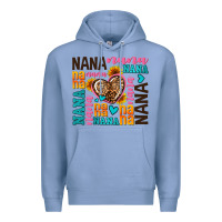 Colony Blue nana nana nana with hearts Premium Hoodie - AdoDesignShop