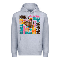 Heather Grey nana nana nana with hearts Premium Hoodie - AdoDesignShop