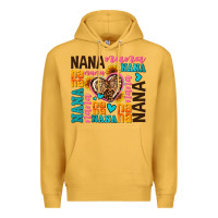 Mustard nana nana nana with hearts Premium Hoodie - AdoDesignShop