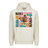 Oatmeal Heather nana nana nana with hearts Premium Hoodie - AdoDesignShop