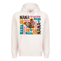 Pale Pink nana nana nana with hearts Premium Hoodie - AdoDesignShop