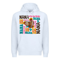 White nana nana nana with hearts Premium Hoodie - AdoDesignShop