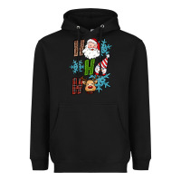 Black ho ho ho christmas Heavyweight Hoodie - RanaPortraitStore
