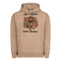 Pigment Burro life is better with a maltipoo Urban Hoodie - BarkalooDesign