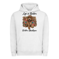Pigment Lunar Rock life is better with a maltipoo Urban Hoodie - BarkalooDesign