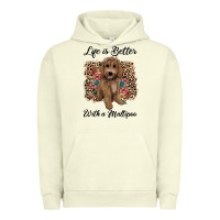 Pigment Pistachio life is better with a maltipoo Urban Hoodie - BarkalooDesign