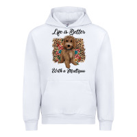 White life is better with a maltipoo Urban Hoodie - BarkalooDesign